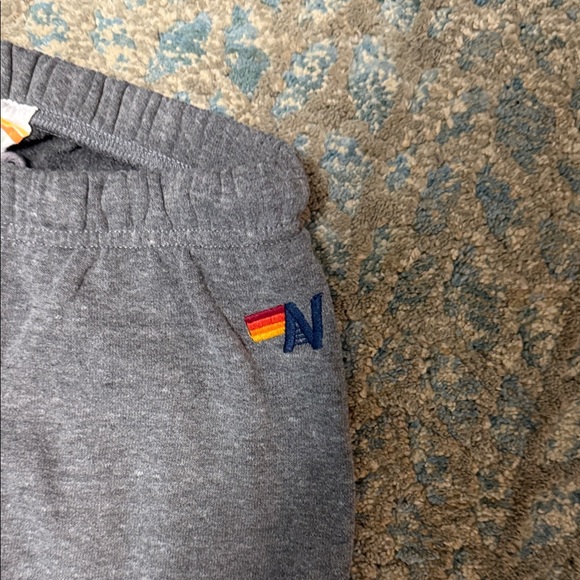 Aviator Nation Gray Jogger Pants with Black Accents - Picture 2 of 5